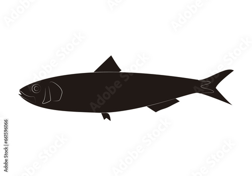 Icono de sardina o pescado o pez
