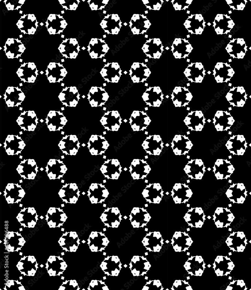 Black and white seamless abstract pattern. Background and backdrop. Grayscale ornamental design. Mosaic ornaments. Vector graphic illustration. EPS10. Black and white seamless abstract pattern. Background and backdrop. Grayscale ornamental design. Mosaic ornaments. Vector graphic illustration. EPS10.