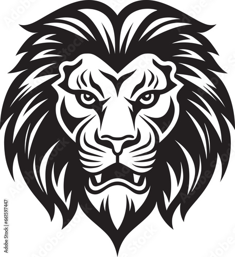 Vector Valor in Black Regal Lion Insignia Sculpted Dominance Black Lion Heraldry in Vector