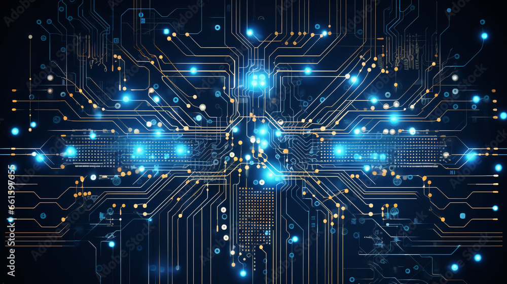 Abstract technology Ai computing concept working data of Artificial intelligence and futuristic digital for future on dark blue background. Abstract technology Ai computing concept working data of Artificial intelligence and futuristic digital for future on dark blue background.