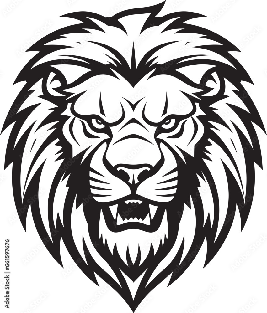 Roaring Dominance A Lion Icon Design Elegance in Action The Black Lion Vector Logo