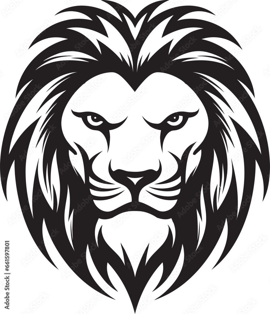 Untamed Beauty A Lion Logo Design Regal Roar The Black Vector Lion Icon Excellence