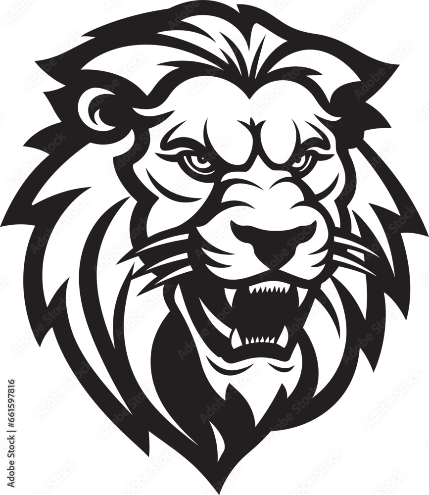 Pouncing Dominance A Lion Logo Design Regal Roar The Black Vector Lion Logo Emblem