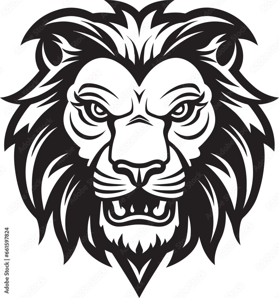 Graceful Roar The Black Lion Logo Excellence Ferocity Unleashed Elegant Black Vector Emblem