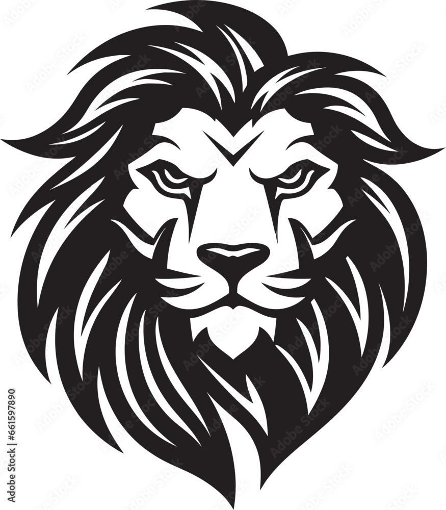 Fototapeta premium Elegance in Action The Lions Legacy in Vector Pouncing Grace Black Lion Icon Emblem Excellence