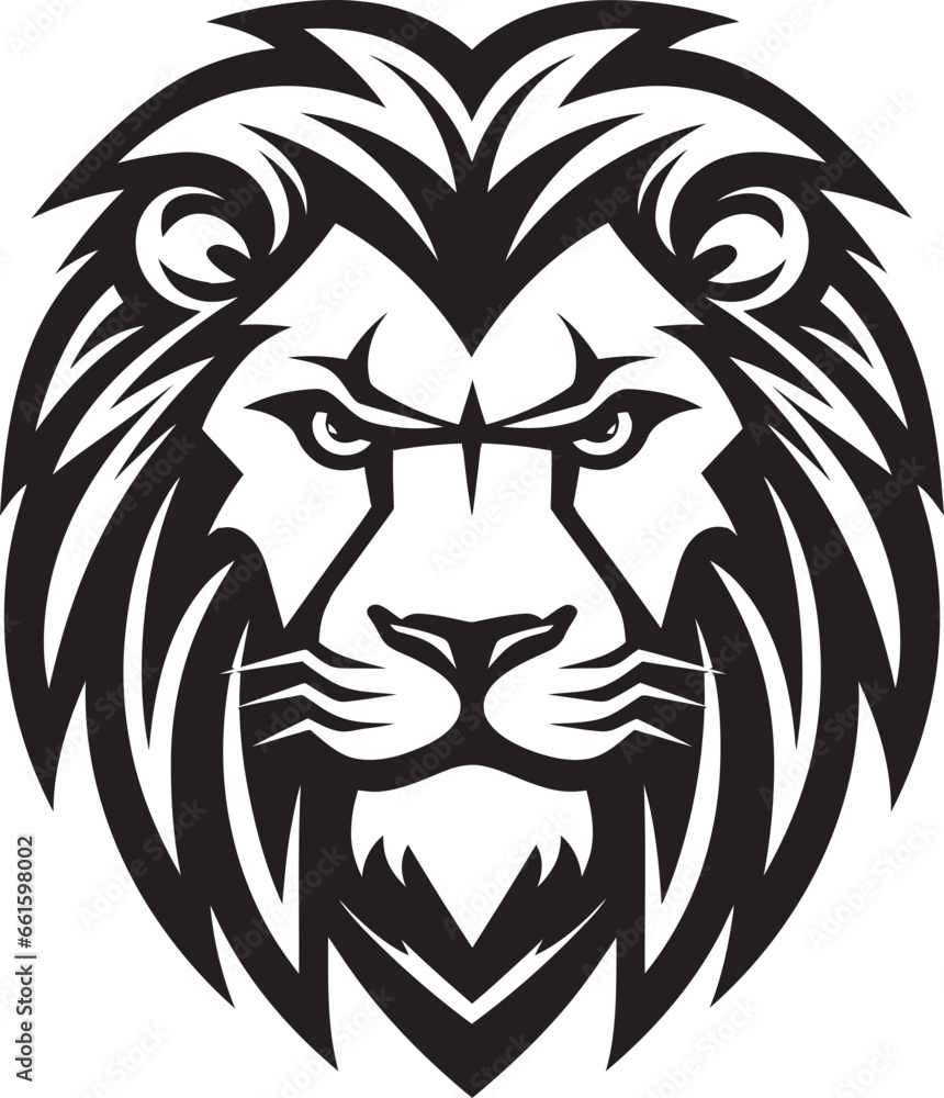 Roaring Guardian The Regal Elegance of Black Vector Lion Logo Sleek Sovereign A Fierce Beauty in Lion Icon