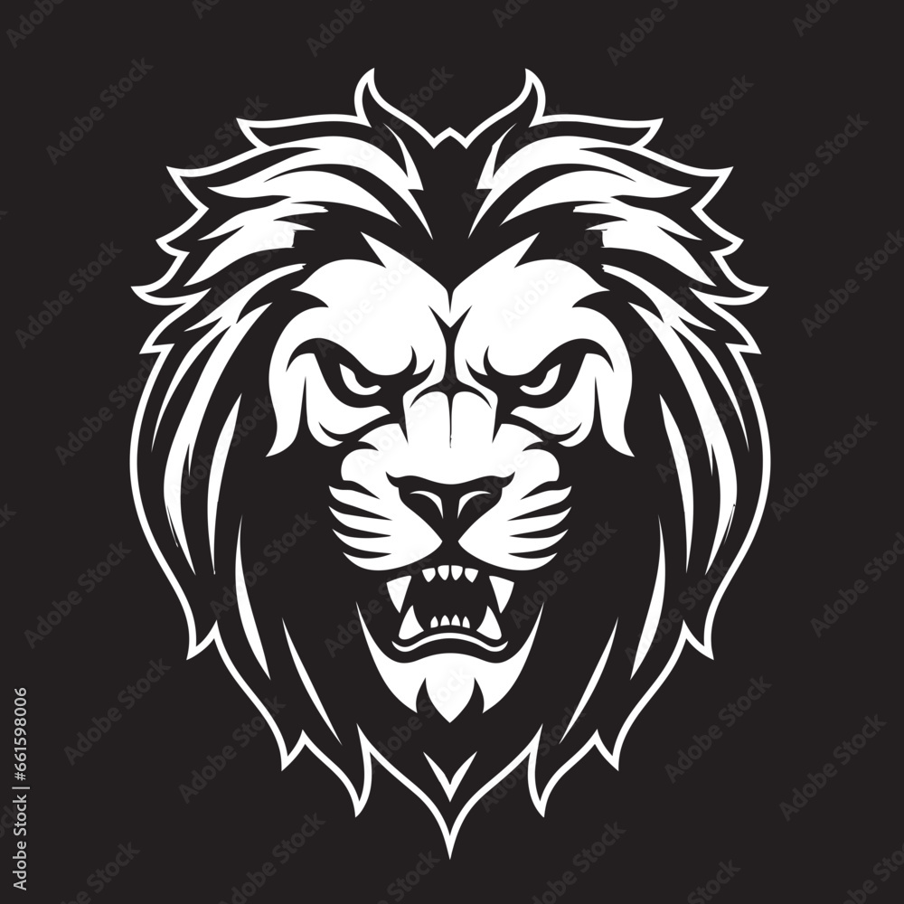 Proud Majesty The Stylish Sovereign of Lion Icon in Vector Regal Dominance The Prowling Grace