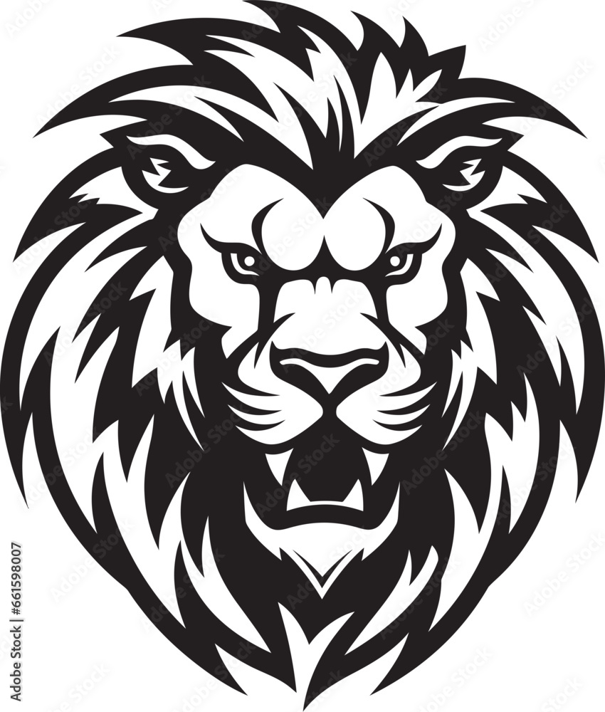 Elegance in Motion Black Lion Logo Design   Graceful and Mighty Hunting for Excellence Black Vector Lion Emblem   The Art of the Hunt
