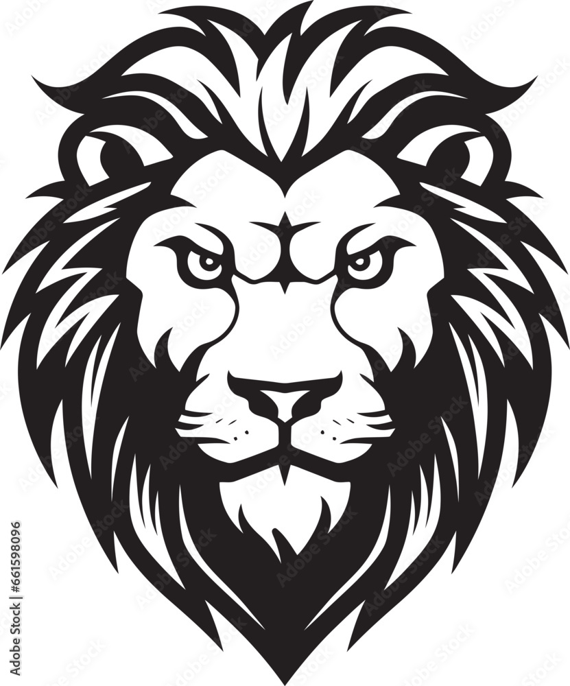 Stylish Guardian Black Vector Lion Icon Design   The Guardian of Elegance Regal Ruler Black Lion Emblem Excellence   The Ruler of Strength