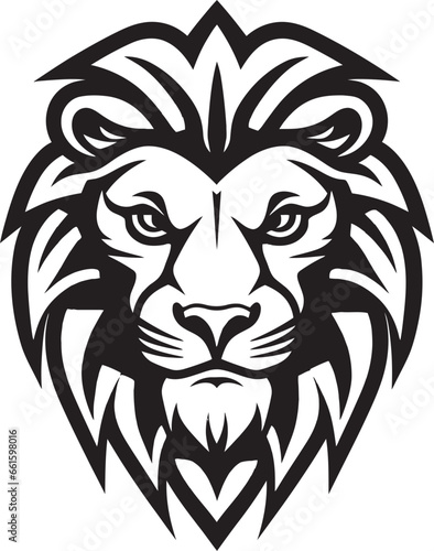 Feline Finesse Black Lion Icon   The Pinnacle of Style and Prowess Majestic Hunter Black Vector Lion Logo   The Ultimate Predator