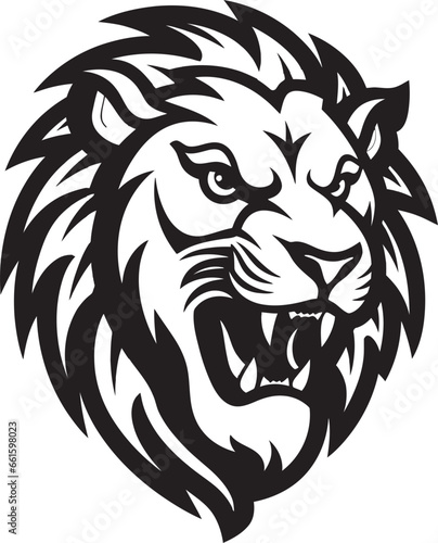 Sleek Sovereign Black Vector Lion Icon   A Regal Symbol of Strength Stylish Panther Black Lion Logo Design   A Marvel of Elegance