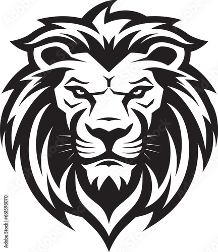 Prowling Majesty Black Lion Icon in Vector   The Majestic Hunter On the Prowl Black Lion Emblem Excellence   The Silent Stalker