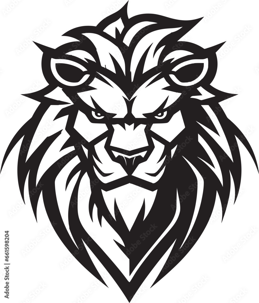 Majestic Monochrome Lion Logo in Black Vector Beast Black Lion Heraldry Majestic Monochrome Lion Logo in Black Vector Beast Black Lion Heraldry