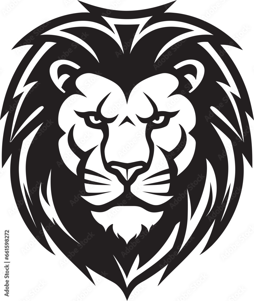 Lions Legacy Vector Icon in Black Serpentine Grace Black Lion Emblem