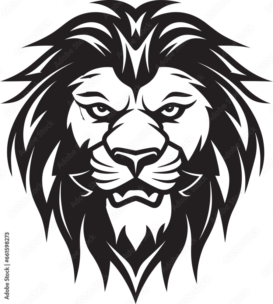 Ink Enigma Vector Lion Logo Lions Eclipse Black Symbol of Power
