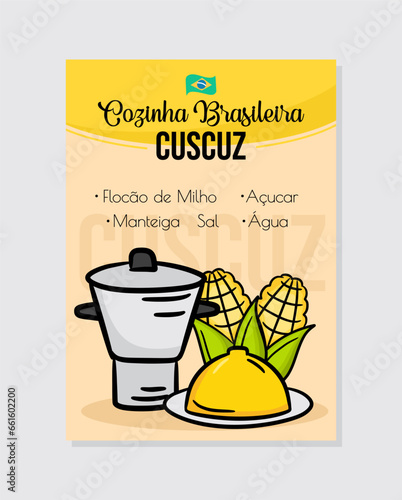 Cuscuz - cuscus coscos couscous - Brazilian food - nordeste food photo