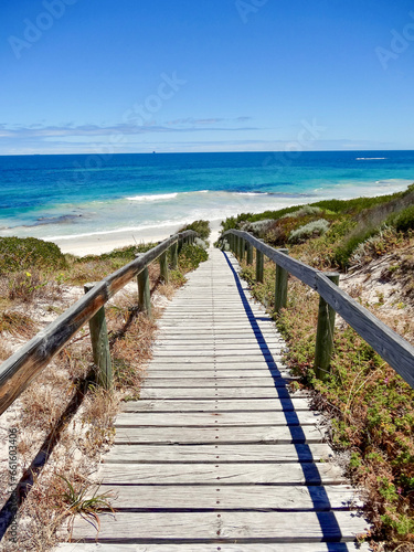 Panoramic view of South Cottlesloe Beach in Western Australia