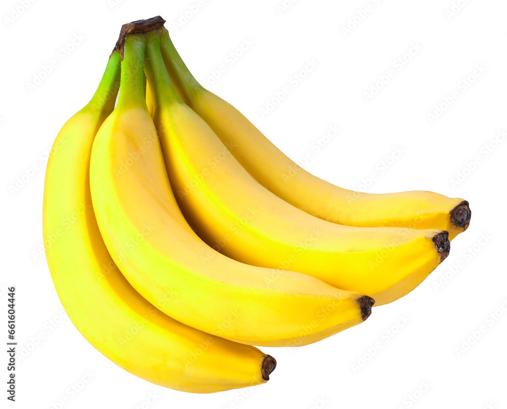 Bunch of bananas isolated on white background, clipping mask for design. Bunch of bananas isolated on white background, clipping mask for design.