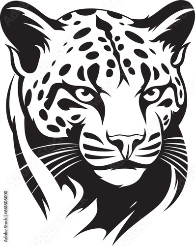 Принти на полотні Ebon Hunter Vector Ocelot Emblem Elegant Pursuit Ocelot Symbol in Ebony