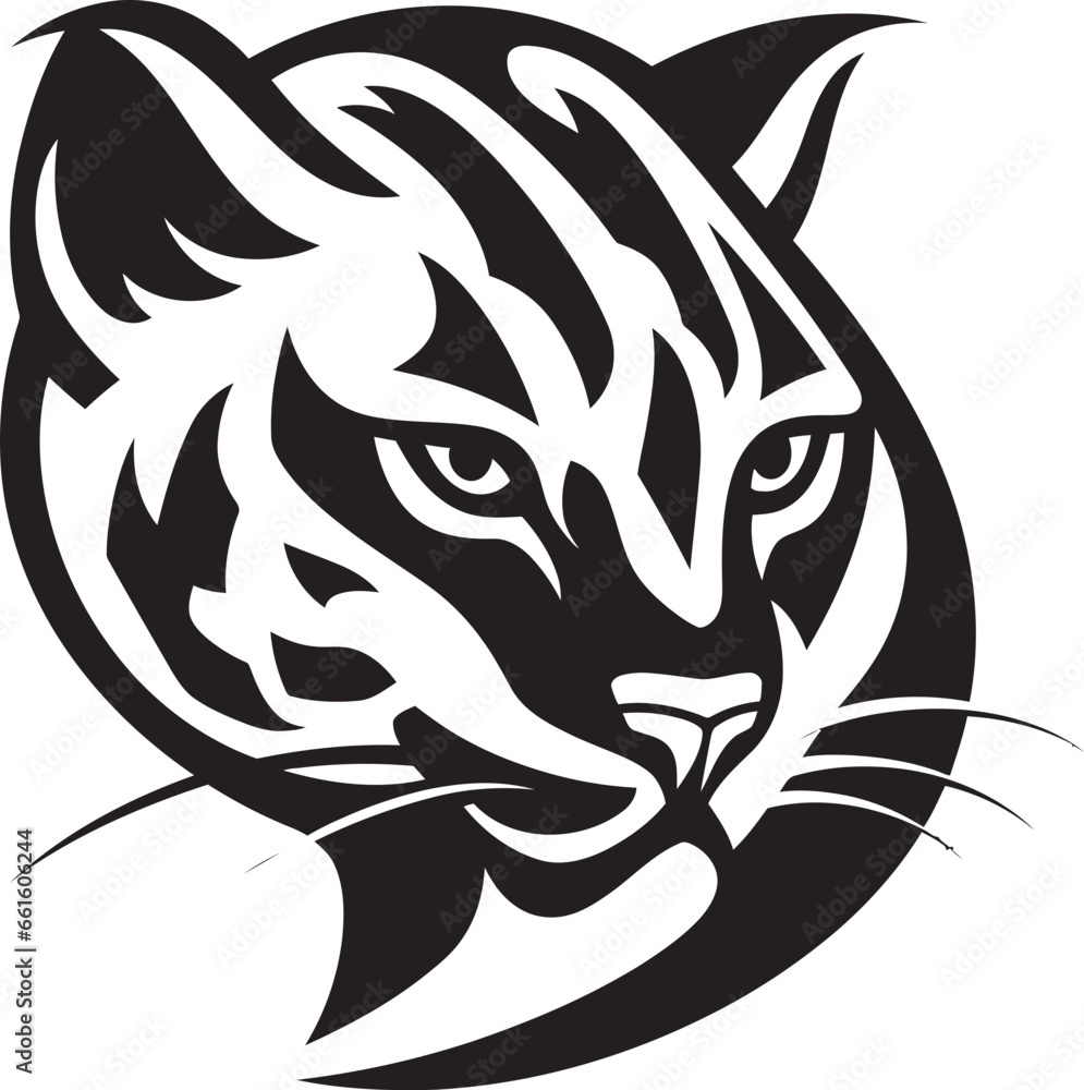 Feline Obsidian Ocelot Icon in Vector Epic Silence Majestic Ocelot Heraldry in Black Feline Obsidian Ocelot Icon in Vector Epic Silence Majestic Ocelot Heraldry in Black