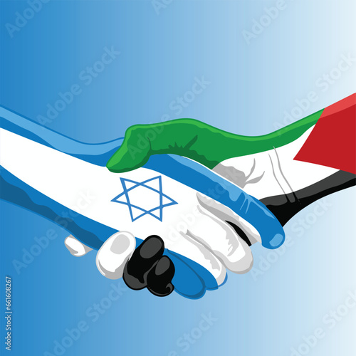 Peace between Israel and Palastine icon.