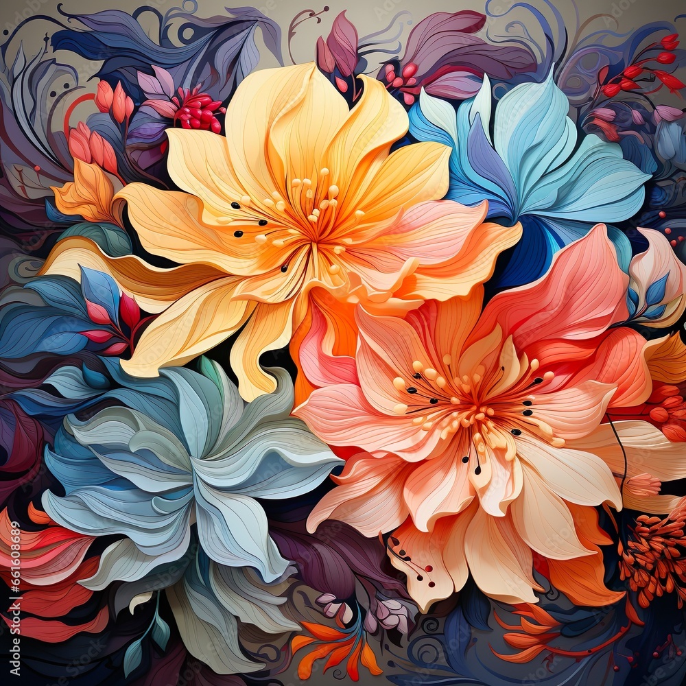 Vivid Garden Blossoms Vivid Garden Blossoms