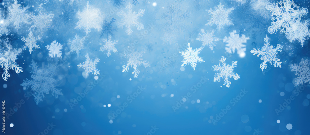 Frosty Snowfall Creates a Serene Winter Scene - obrazy, fototapety, plakaty 