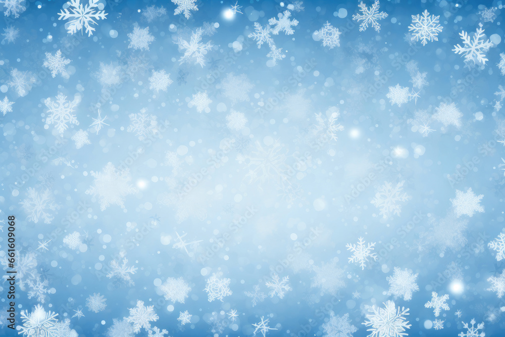 Chilled Elegance: Snowflakes in a Winter Setting
