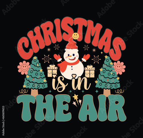 Christmas is in the Air Retro Christmas Graphic by svgfiles
