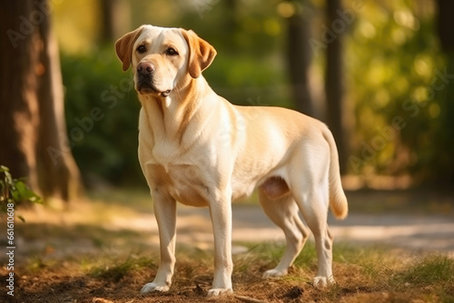 Lively Labrador Radiating Summer Happiness