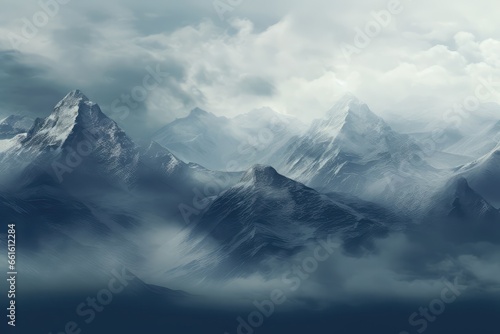 clouds over the mountains - generative ai