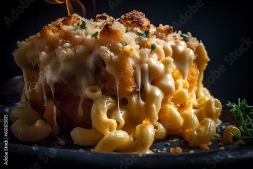 fancy macaroni and cheese, A close up of An amazing American classic