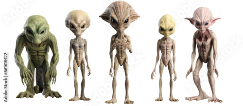 A group of extraterrestrial beings standing together