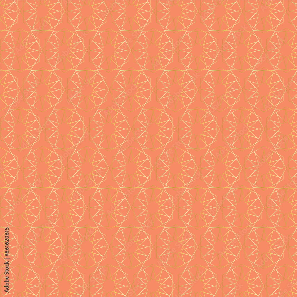 Arabic pattern seamless background. Geometric muslim ornament backdrop. vector illustration of islamic texture