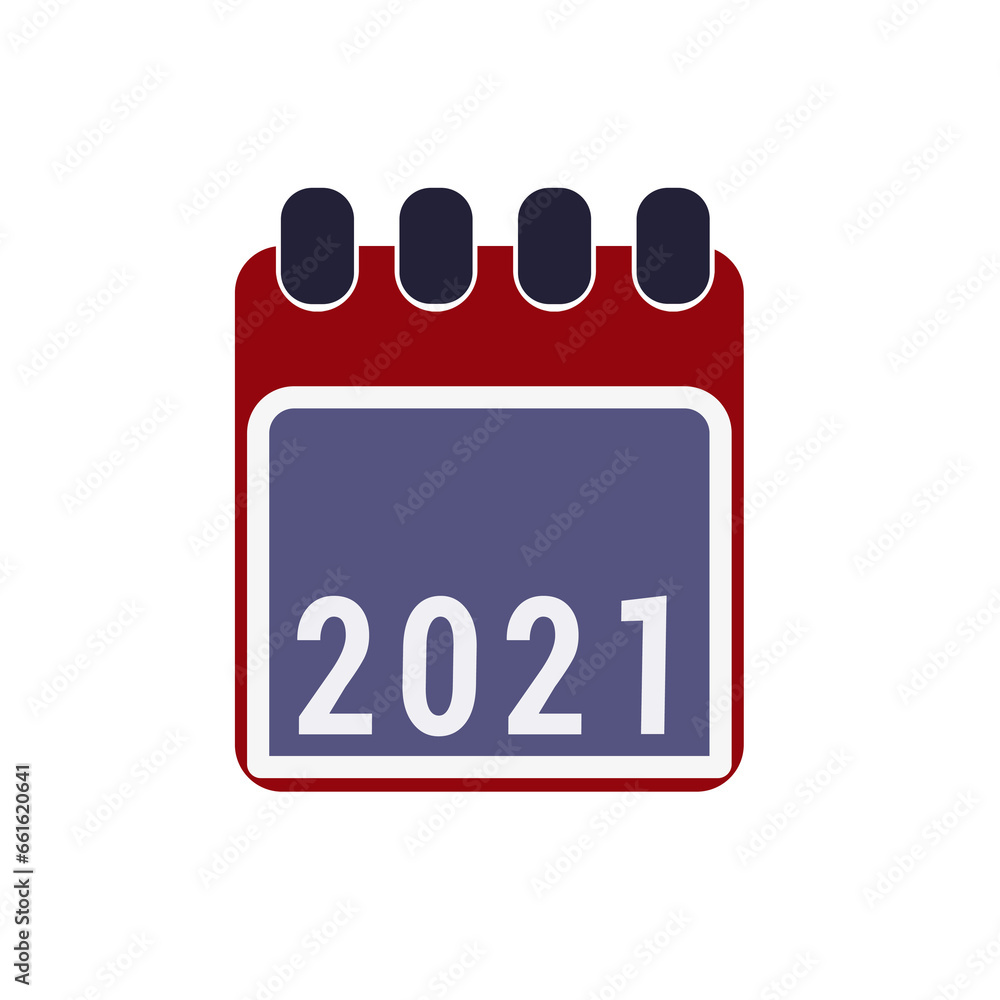 Page of calendar displaying year 2021. Illustration
Page of calendar displaying year 2021. Illustration