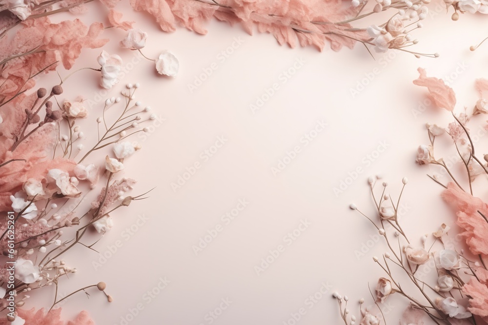 Fototapeta premium pink cherry blossom Mockup