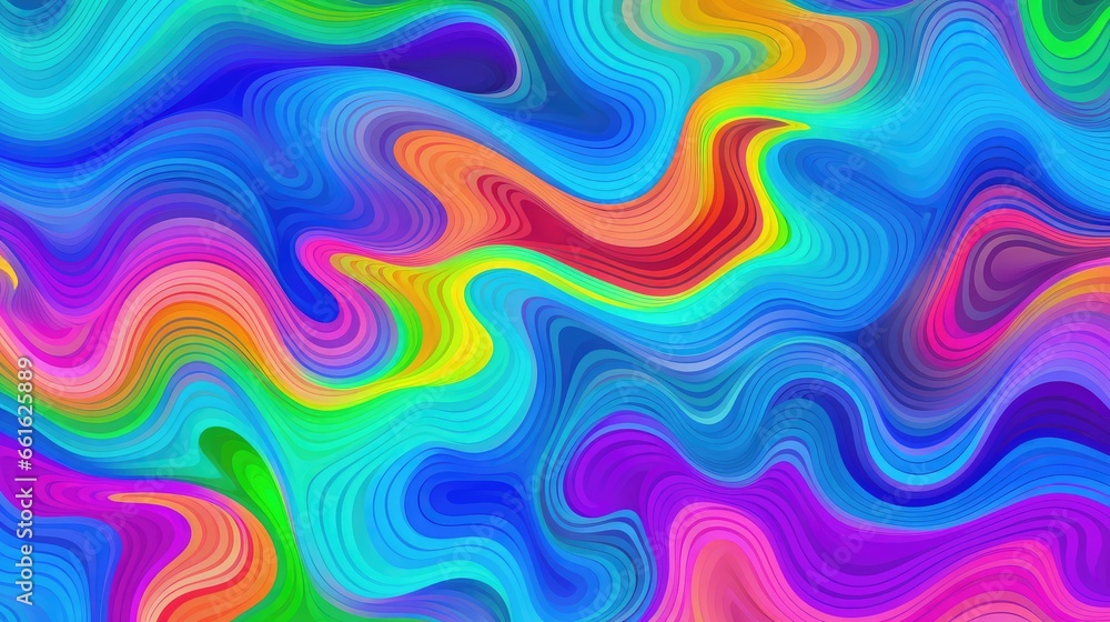 abstract colorful background with waves - generative ai