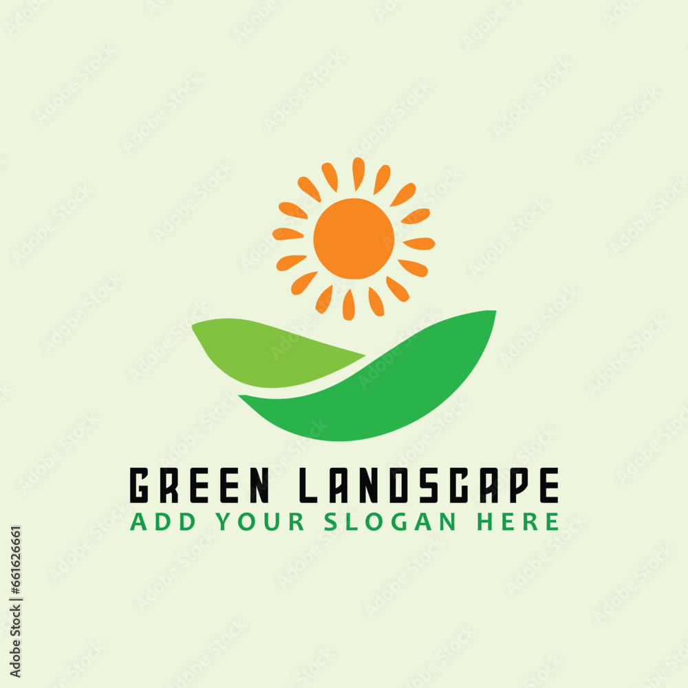 lawn care and green landscape logo design vector lawn care and green landscape logo design vector