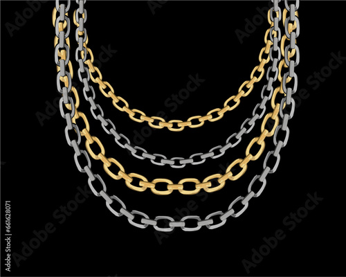 chain on a black