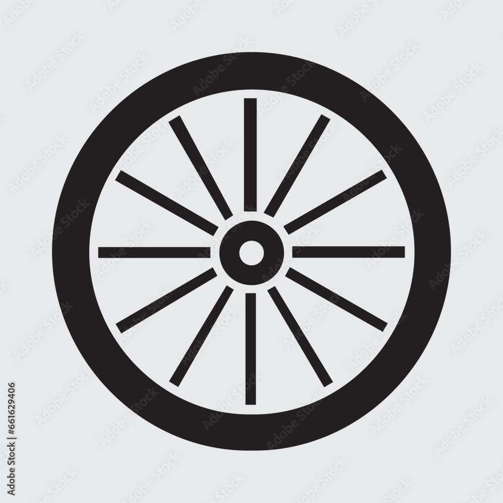 Wheel vector illustration.