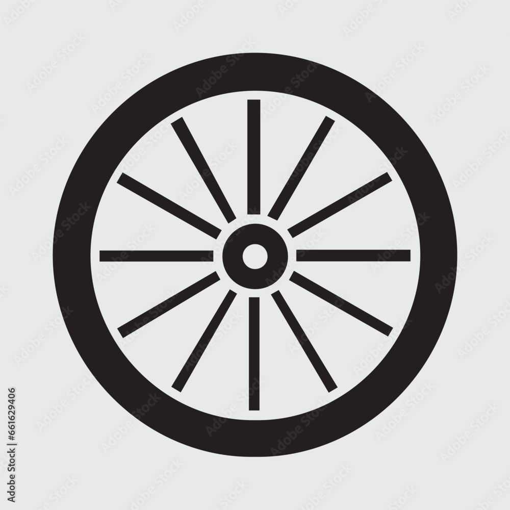 Fototapeta premium Wheel vector illustration.
