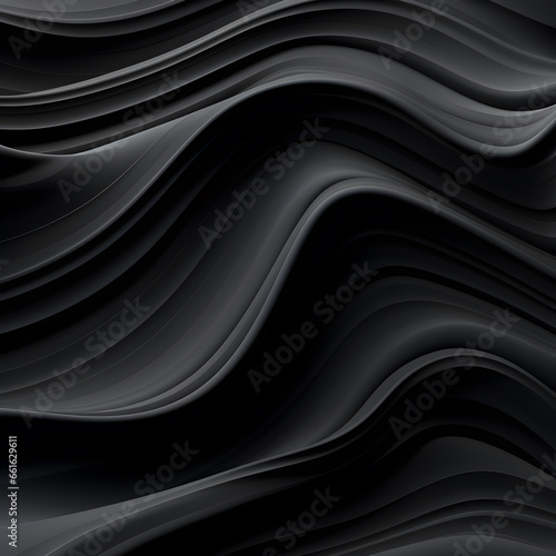 black abstract 3d waves background