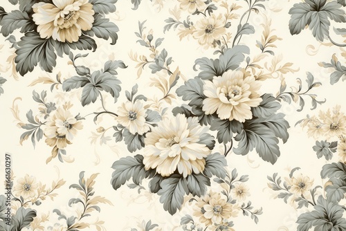 seamless floral pattern - generative ai