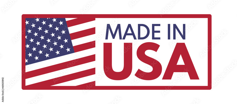 Made in the USA. Designation, logo, sign - vector illustration
