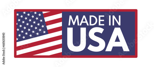 Made in the USA. Designation, logo, sign - vector illustration