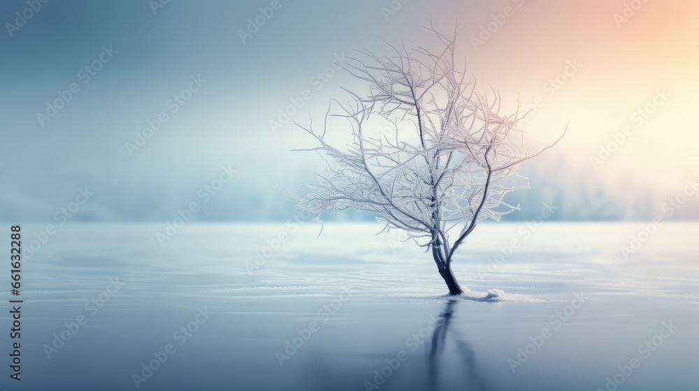 winter lonely tree - generative ai winter lonely tree - generative ai