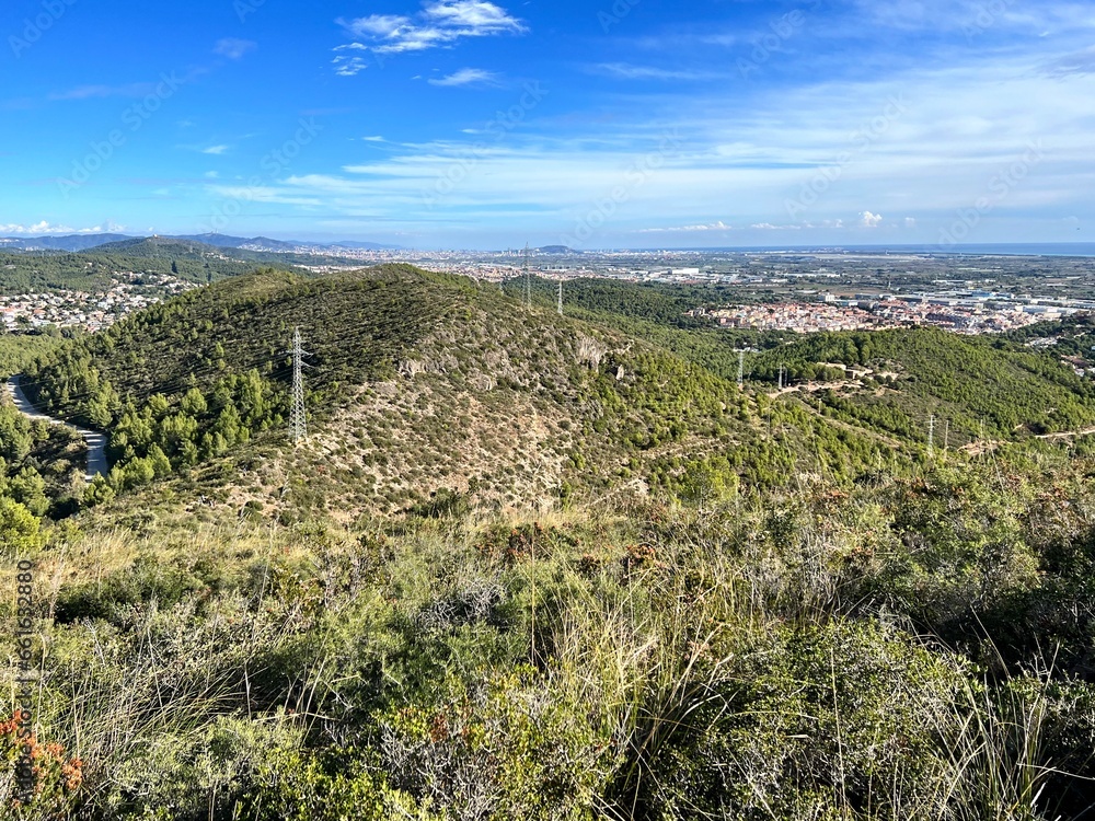 hilly landscape near Barcelona