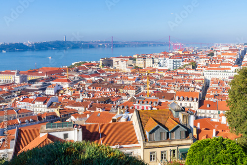 Skyline View of Old Lisbon, Alfama District..Lisbon, Portugal, Europe