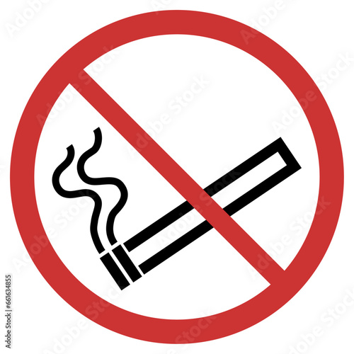 Vector graphic of sign prohibiting smoking