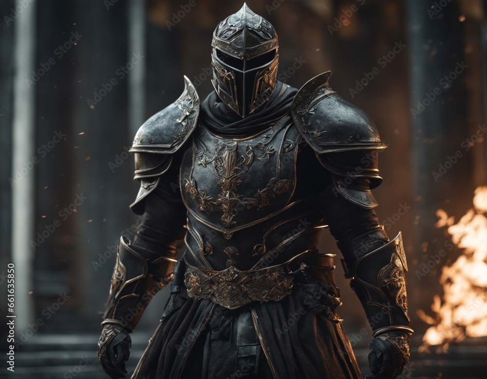 Knight in heavy armor